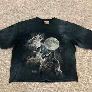 The Mountain Black Wolf Moon Short Sleeve Tee